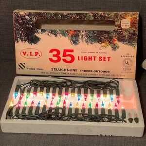 WORKING Vintage Venture Stores 35 Light Set Multicolor Indoor Outdoor